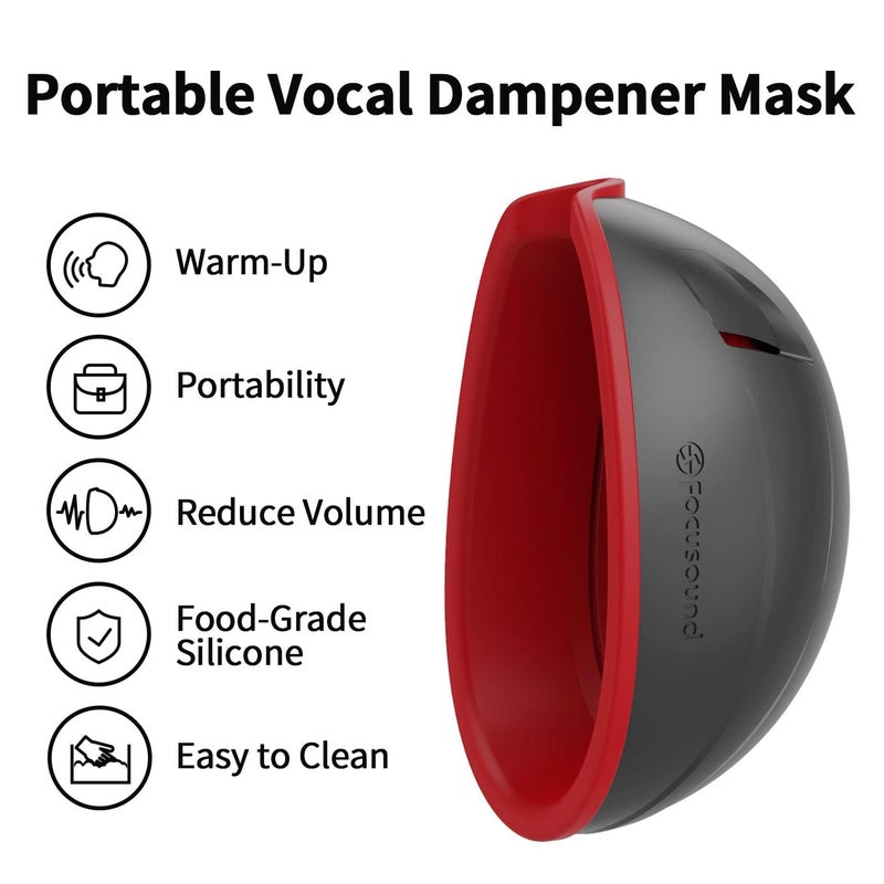 Focusound Pro Vocal Dampener - 25dB Noise Reduction Singing Dampener, Portable Voice Warm-Up Tool for Singers/Actors, Stress Relief Tool ​Studio-Grade Reusable Silicone Design with Travel Case - Image 4